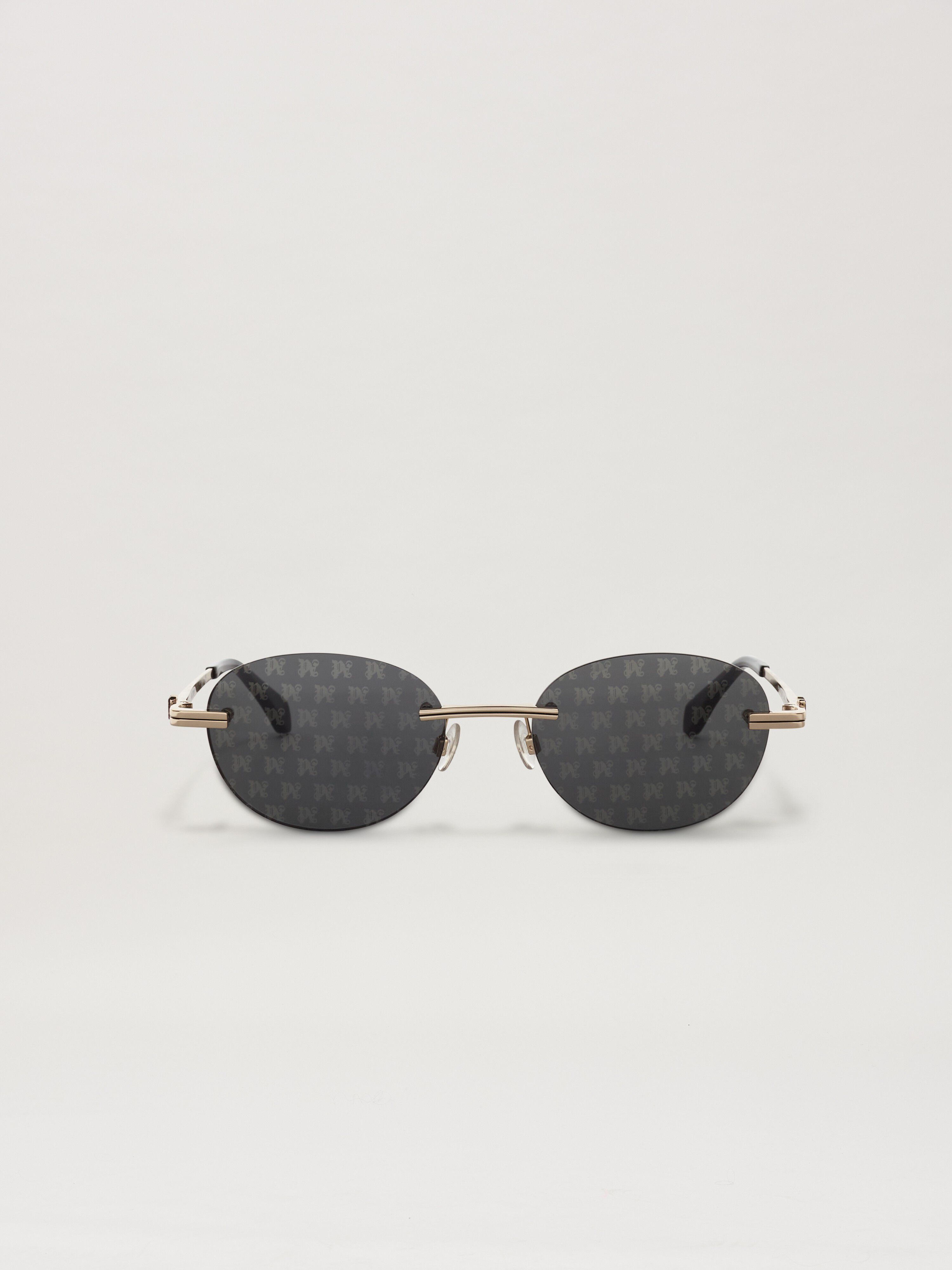 PALM ANGELS  Crystal Sonnenbrille GOLD - DARK GREY PERI10HS25MET001