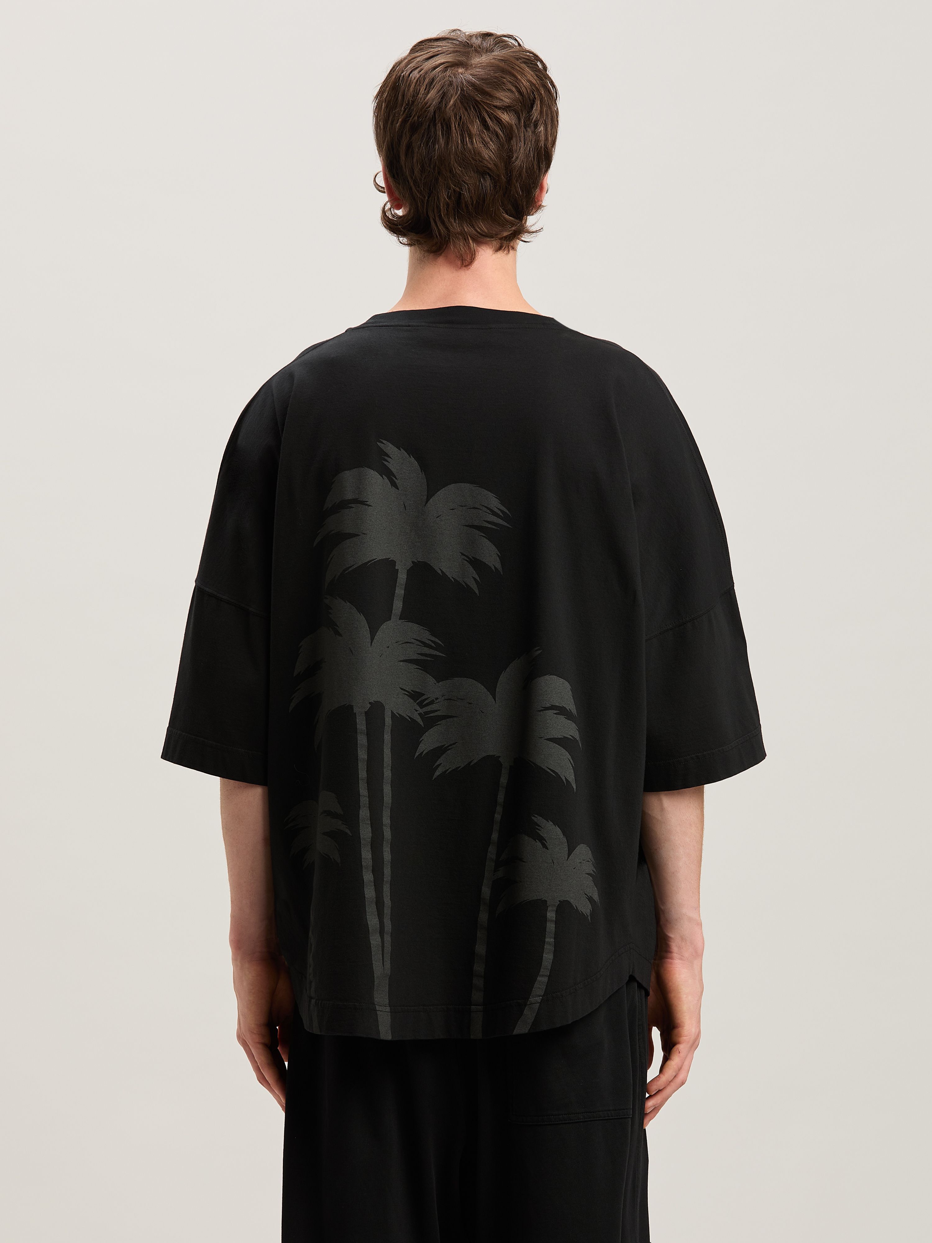 PALM ANGELS  Palms Over T-Shirt VINTAGE BLACK - VINTAGE BLACK PMAA002S25JER004