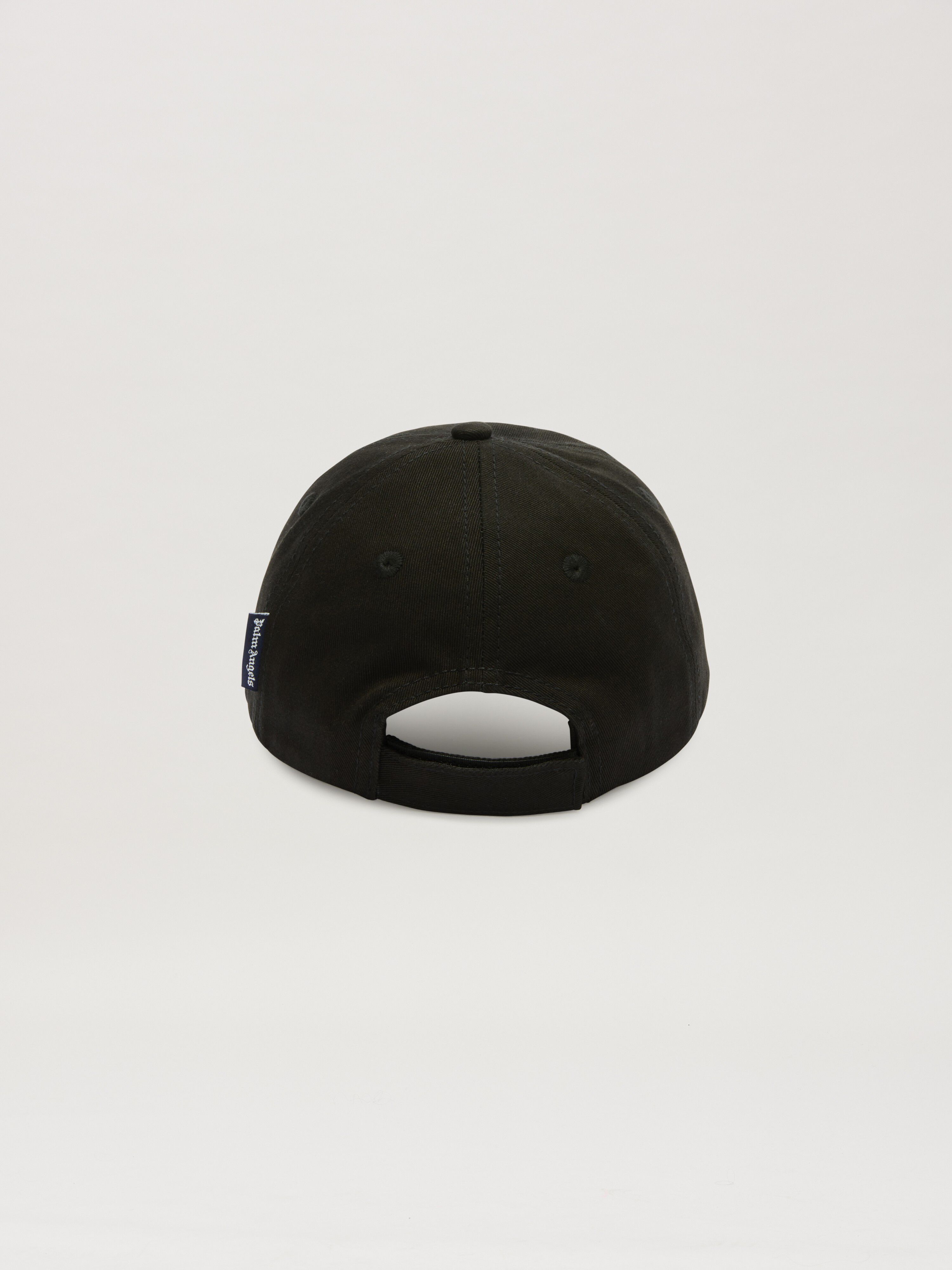 PALM ANGELS  Logo Baseball Cap DUSTY BLUE OFF WHITE PBLB002C99FAB001