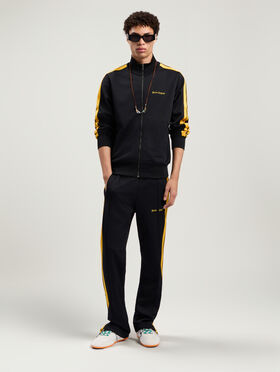 PALM ANGELS Classic Logo Color Track Pants BLACK - YELLOW PMCJ020F25FAB001