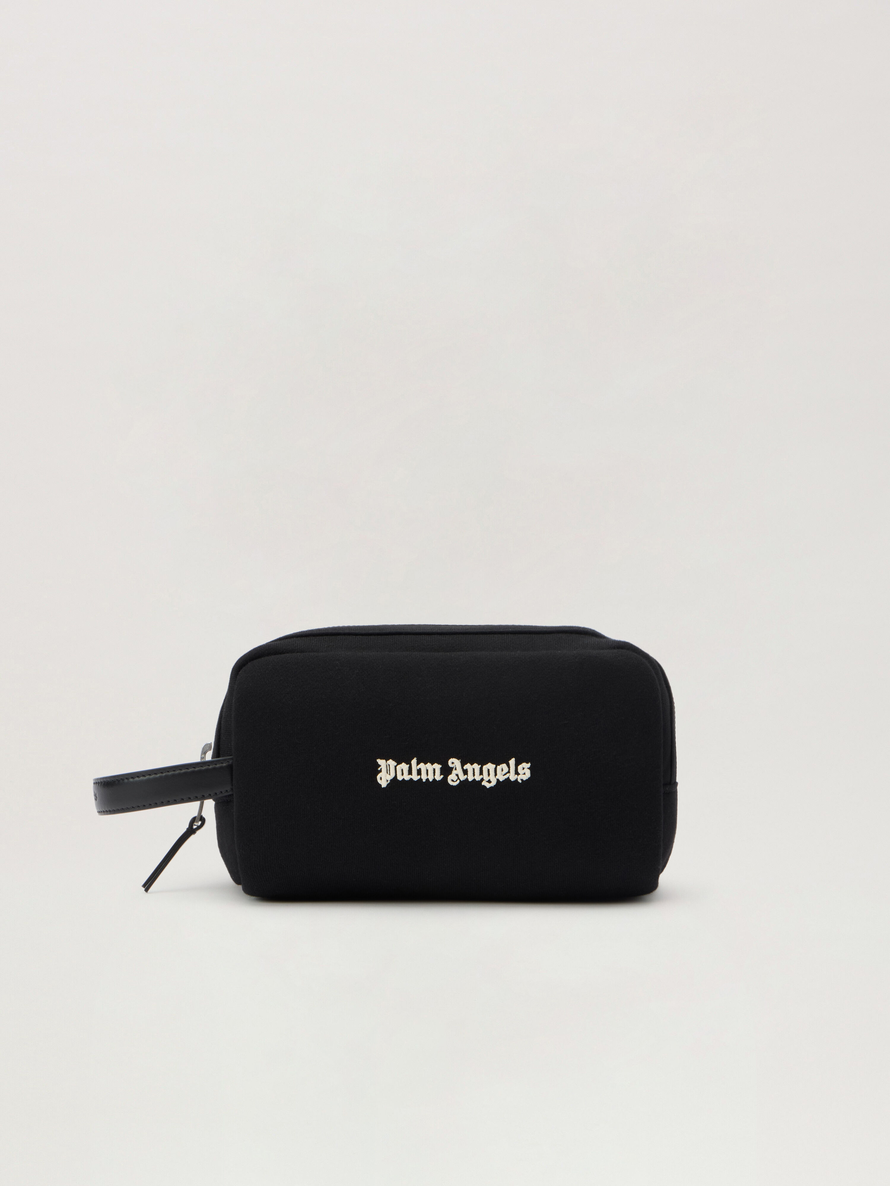 PALM ANGELS Classic Logo Pouch BLACK - OFF WHITE PMNS00AF25FLE001