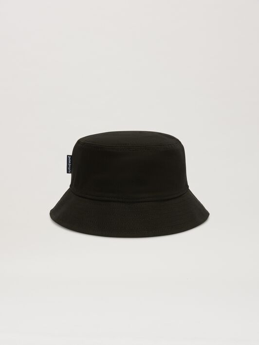 PALM ANGELS  Embroidered Logo Bucket hat BLACK OFF WHITE PBLA001C99FAB001