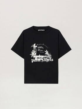 PALM ANGELS Palm Statement T-Shirt BLACK OFF WHITE PMAA109S26JER006