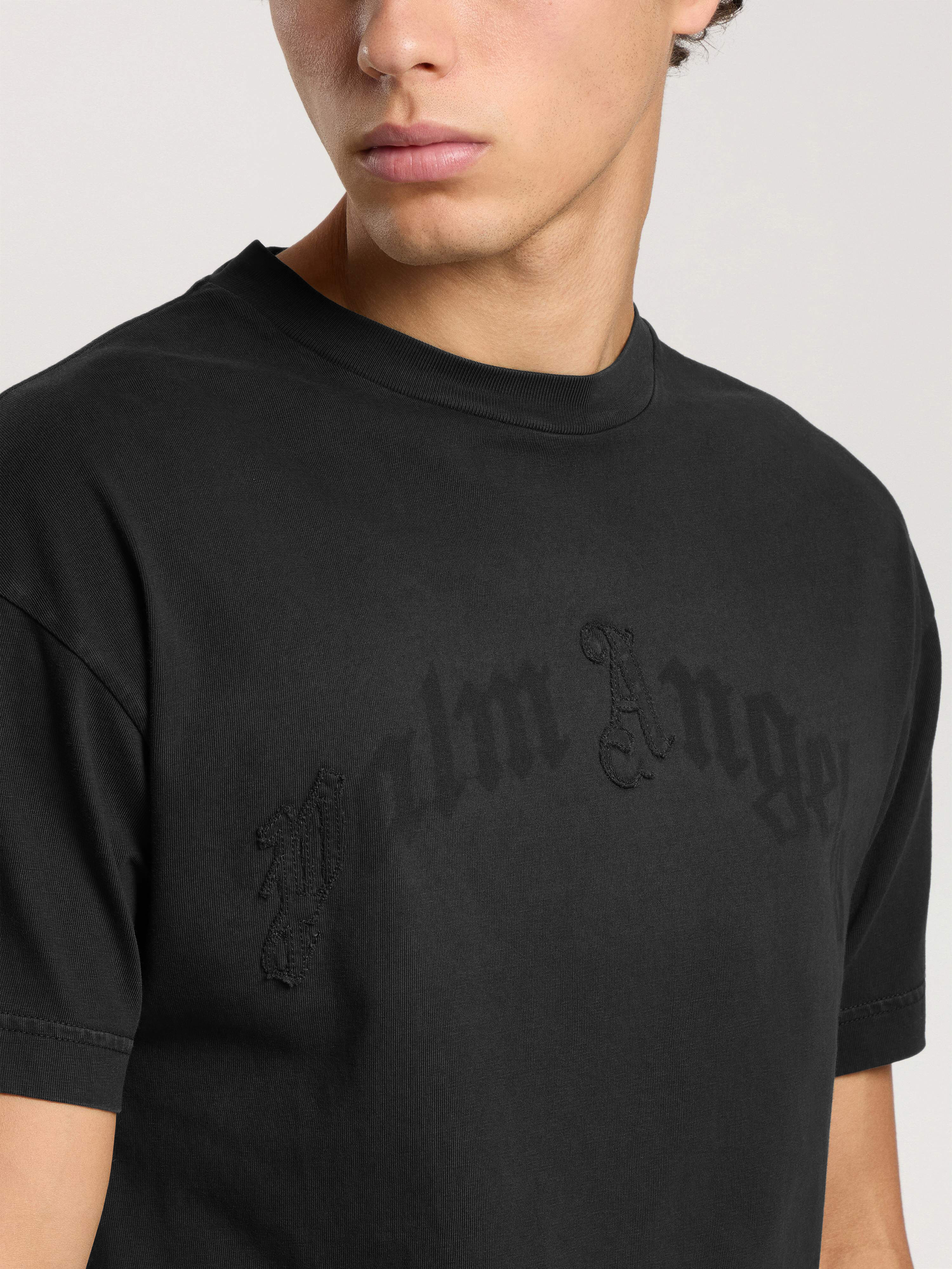 T-Shirt Con Toppe PALM ANGELS T-Shirt Con Toppe BLACK - BLACK PAMAA01F26JR06