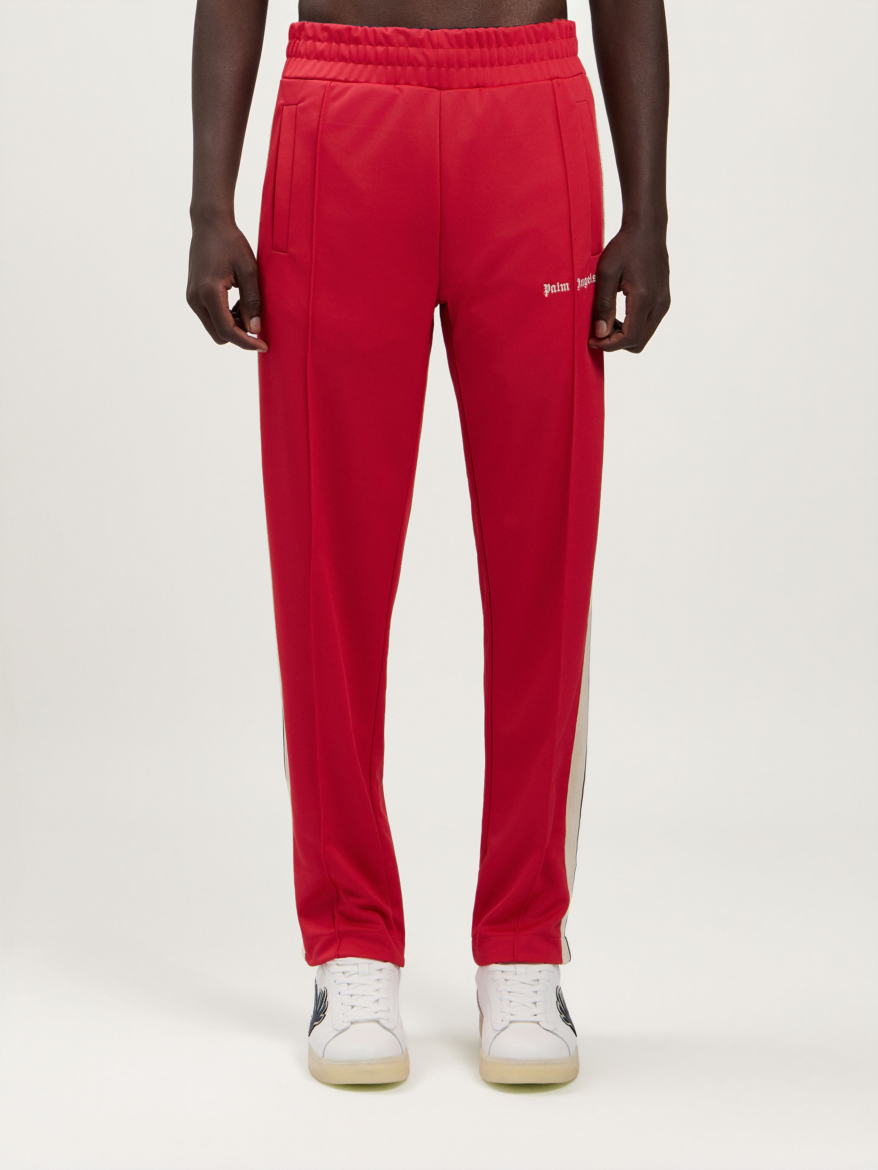 Classic Logo Track Pants in RED OFF WHITE for Men | Palm Angels®