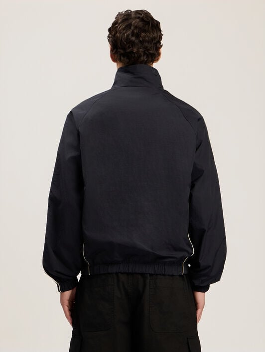 Curved Logo Vintage Track Windbreaker PALM ANGELS Curved Logo Vintage Track Windbreaker BLACK OFF WHITE PMEB02GS26FAB001