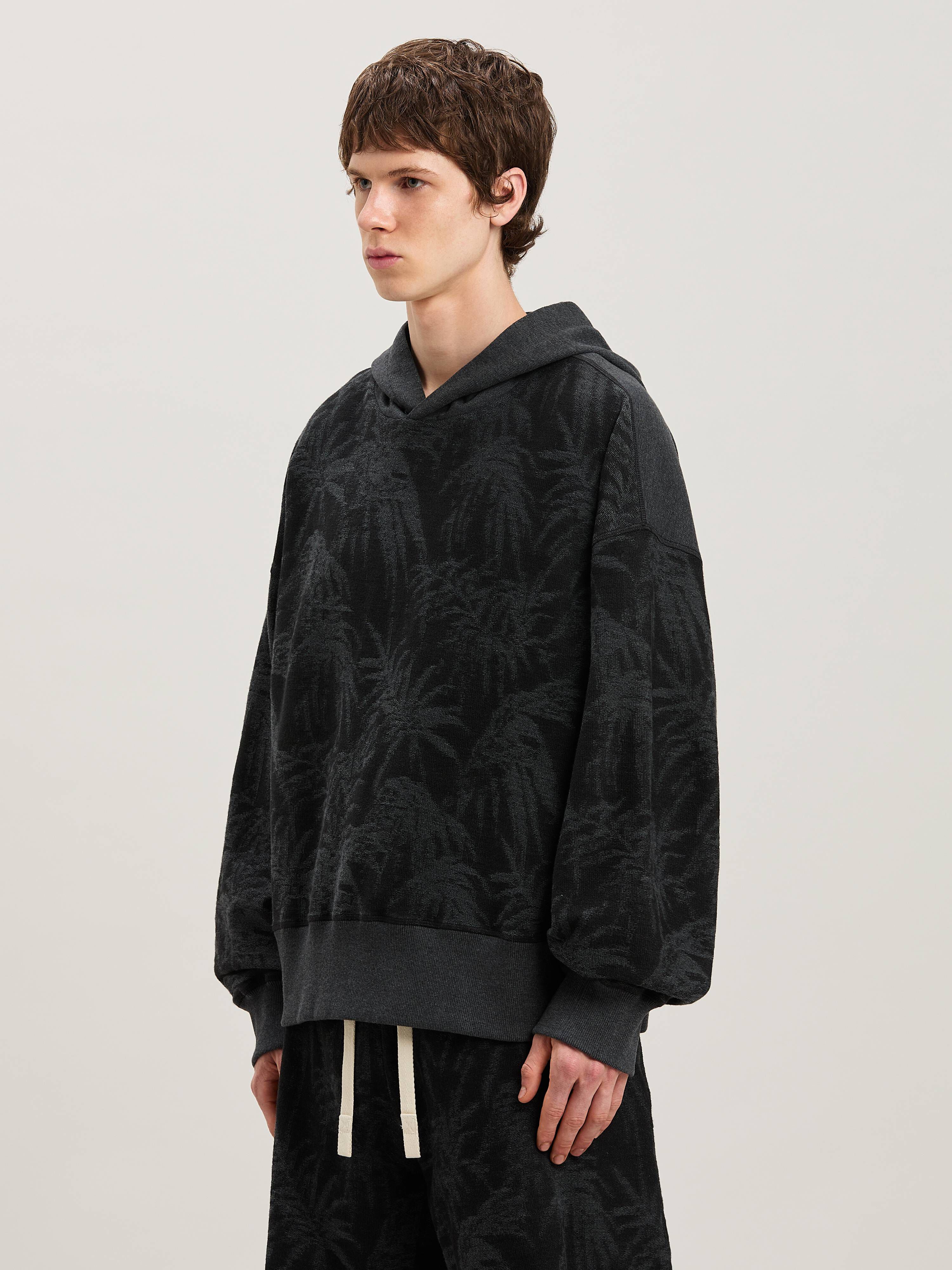 PALM ANGELS  Palmen Hoodie BLACK - GREY PMBB169S25FAB001