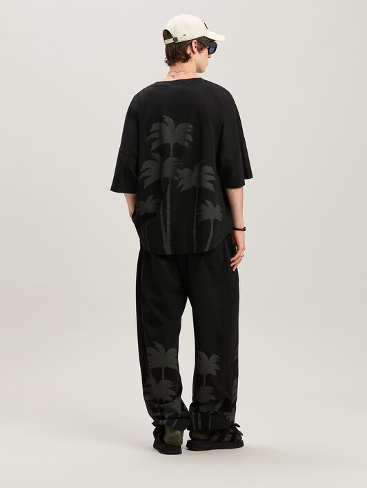 PALM ANGELS  Palms print sweatpants VINTAGE BLACK - VINTAGE BLACK PMCH025S25FLE001
