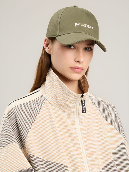 PALM ANGELS Classic Logo Corduroy Cap MILITARY OFF WHITE PMLB104S26FAB005