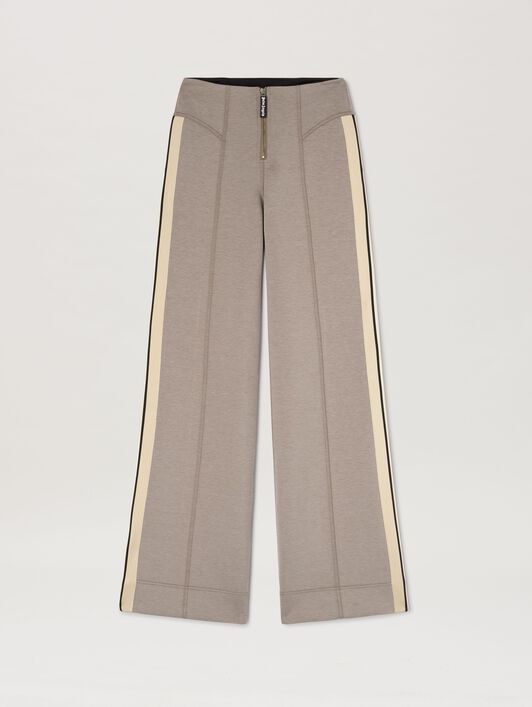 PALM ANGELS  Neoprene Track Pants TAUPE - OFF WHITE PWCA153S25FAB001