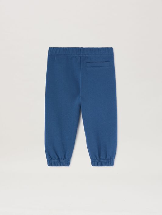 PALM ANGELS  Overlogo sweatpants BLUE OFFWHITE PBXD001S25FLE001