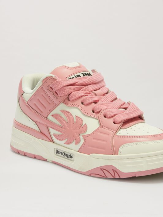 PALM ANGELS  VENICE LEDER SNEAKERS WHITE - PINK PWIA065S25LEA001