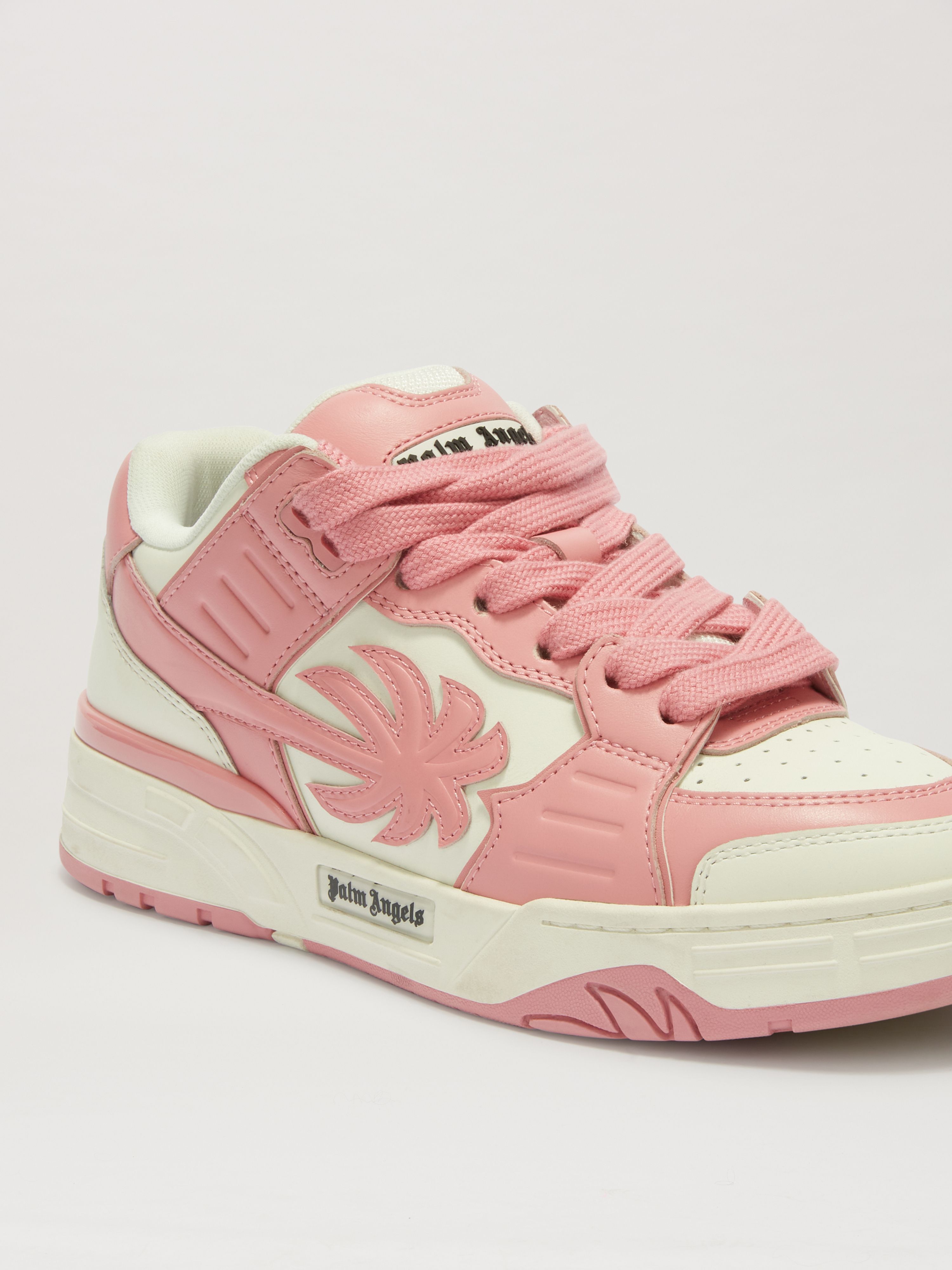PALM ANGELS  VENICE LEDER SNEAKERS WHITE - PINK PWIA065S25LEA001