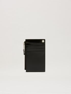 PALM ANGELS  Metal chain Card Holder BLACK PMND017S25FAB001