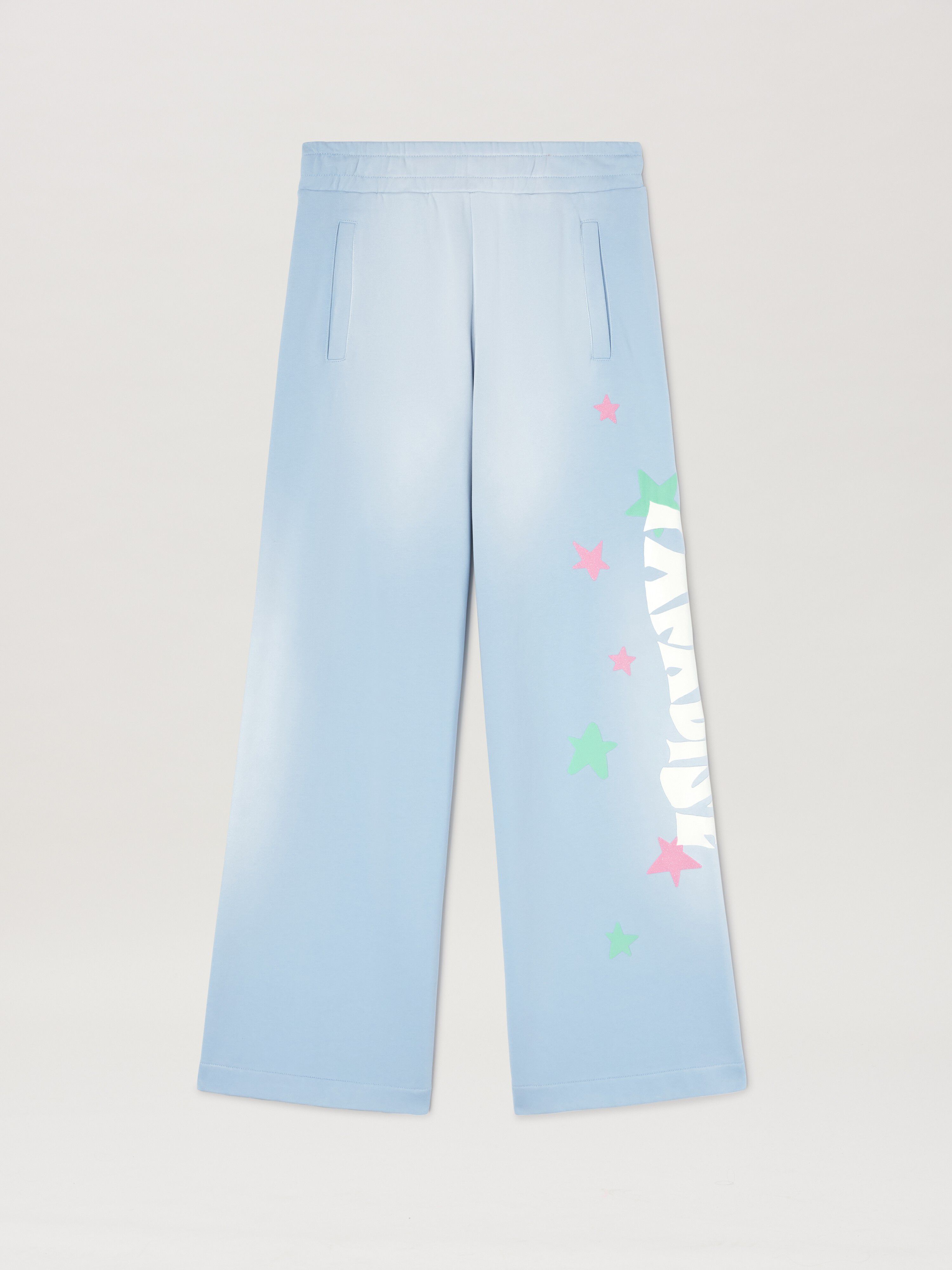 PALM ANGELS  Paradise Sweathose BABY BLUE - OFF WHITE PWCH025S25FLE001