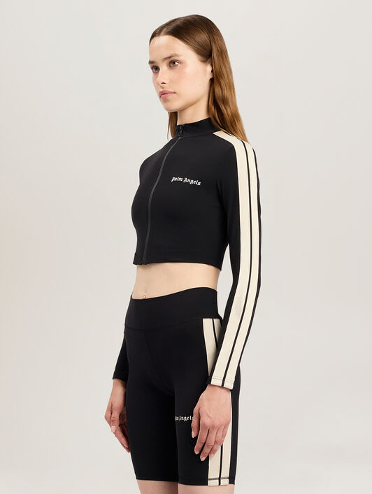 PALM ANGELS Classic Logo Training Jacket BLACK - OFF WHITE PAWVO04F26FB01