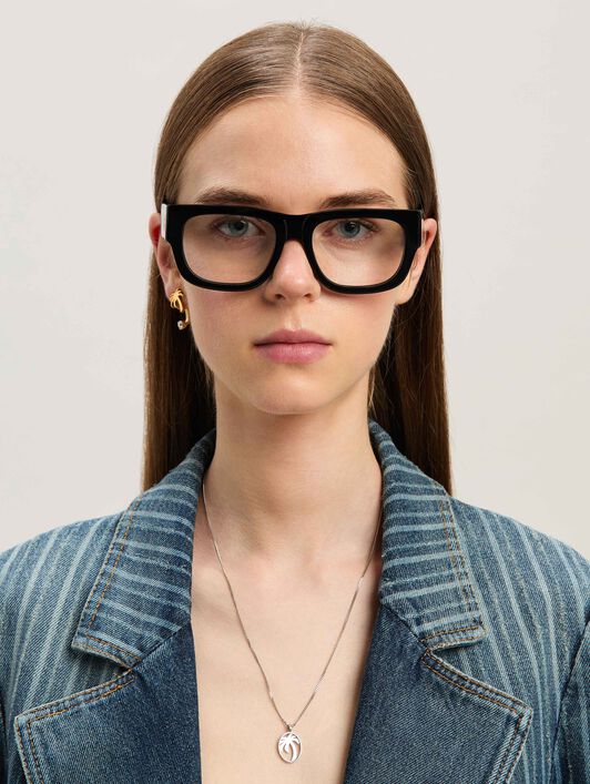 PALM ANGELS  Style 14 eyewear BLACK - NO COLOR PERJ014S25PLA001