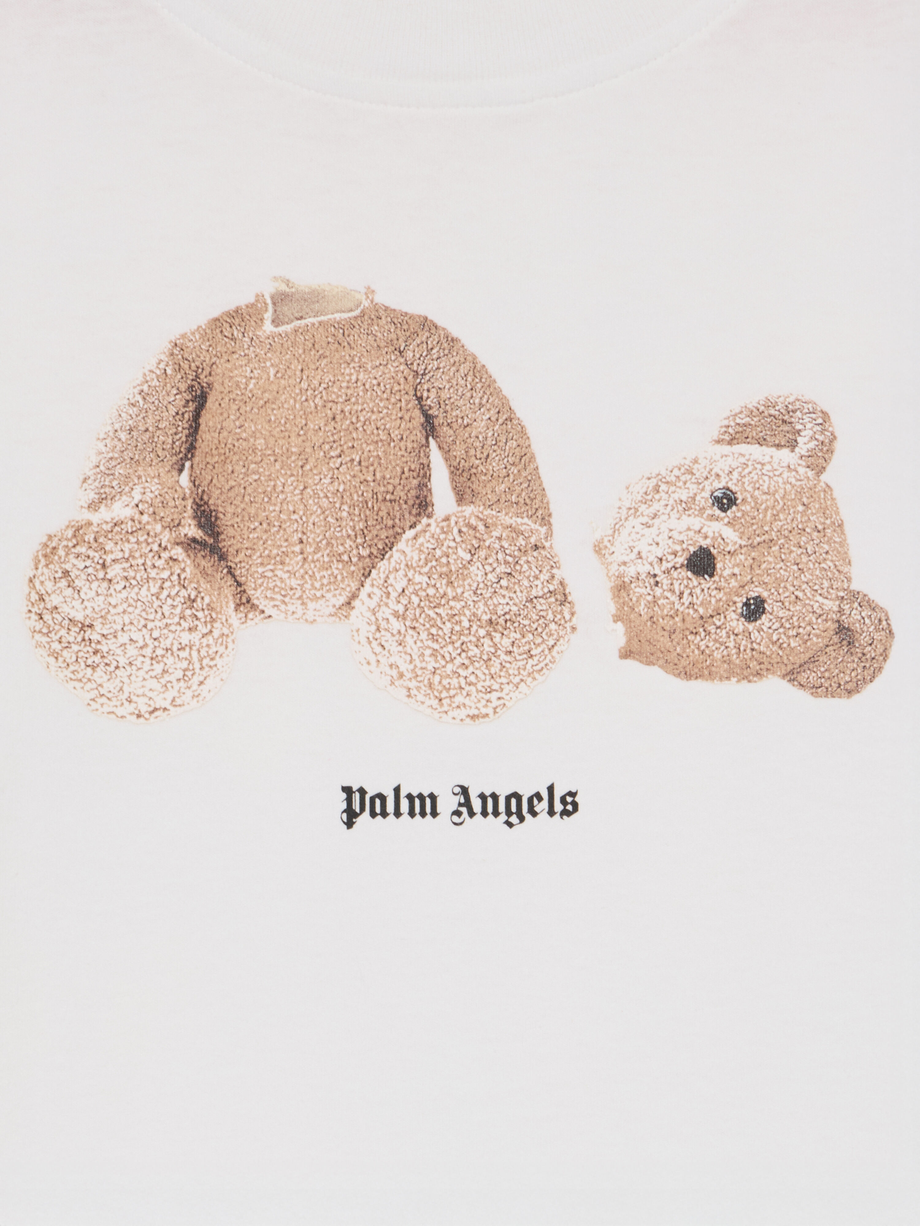 PALM ANGELS PALM ANGELS BEAR T-SHIRT S/S WHITE BROWN PGAA002C99JER003