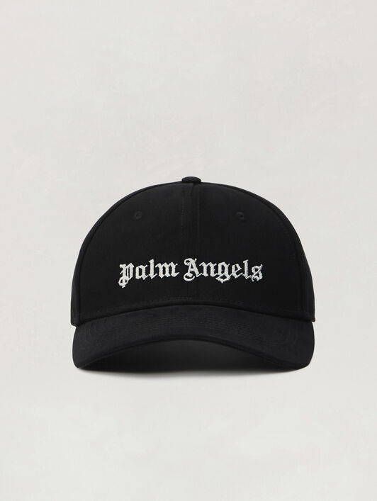 Classic logo cap PALM ANGELS Classic logo cap Black White PMLB003C99FAB001
