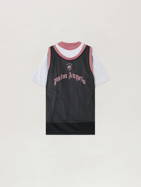 PALM ANGELS Team Palm Soccer Double Dress BLACK - PGDH006F25JER001