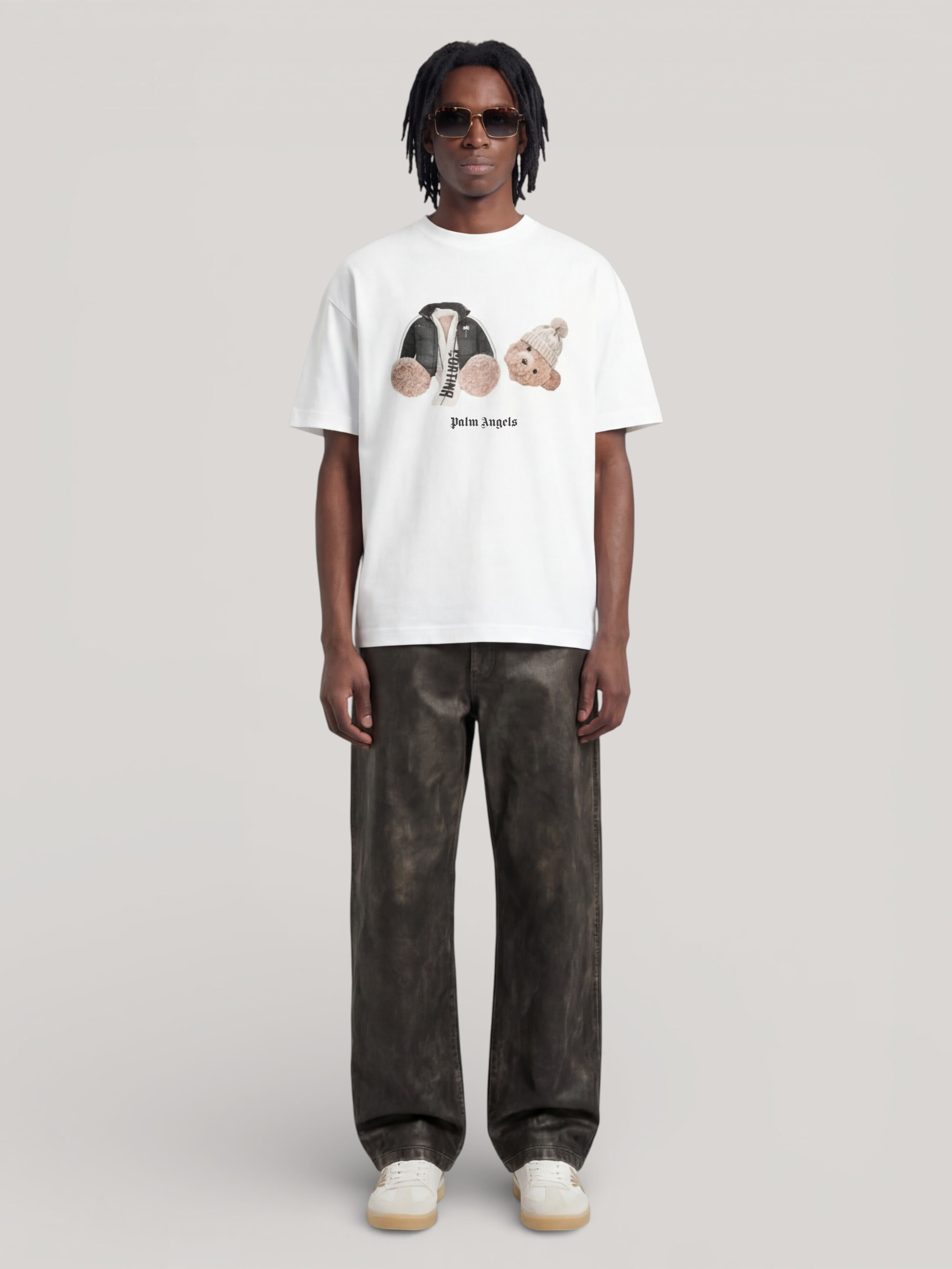 Broken Bear Cortina T-shirt in WHITE for Men | Palm Angels®