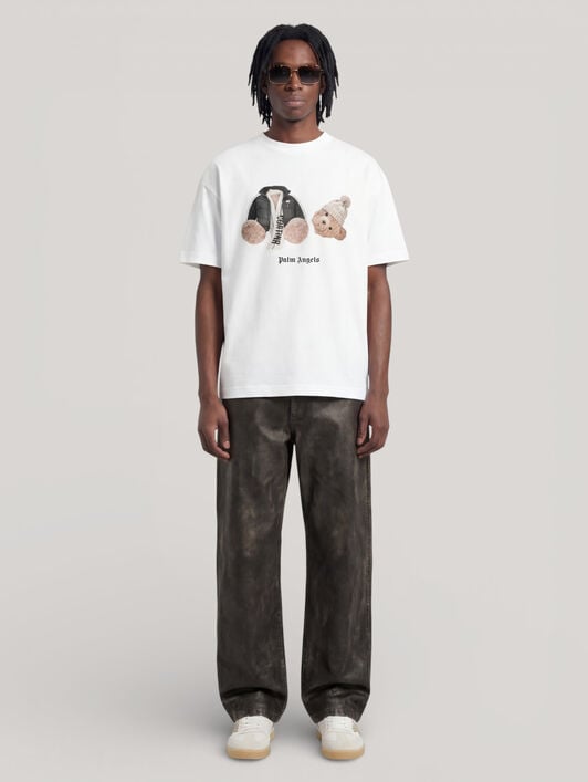 PALM ANGELS Broken Bear Milano Cortina T-shirt WHITE PAMAA011JR001