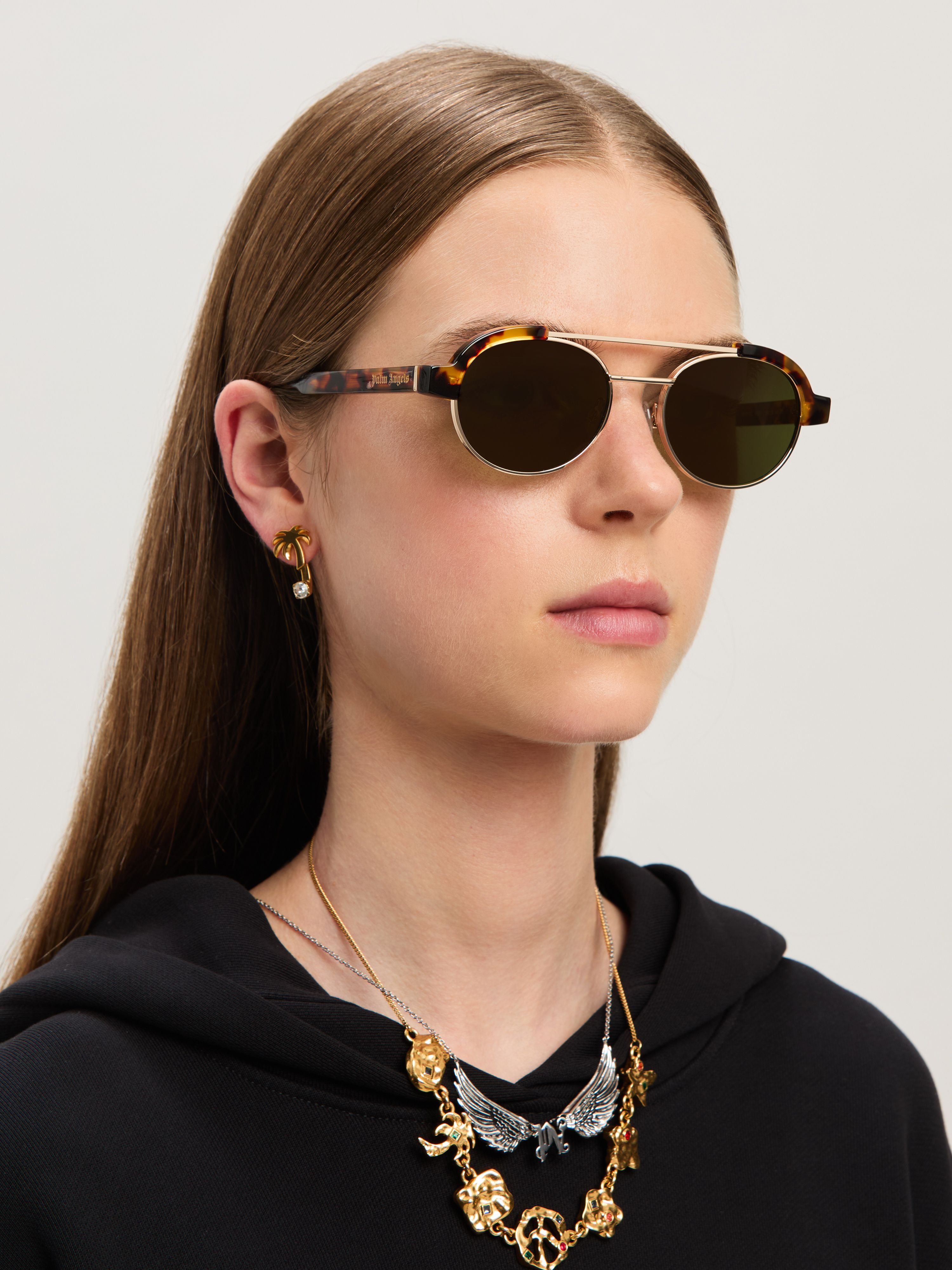 PALM ANGELS  Artesia sunglasses HAVANA GREEN PERI10CS25PLA001