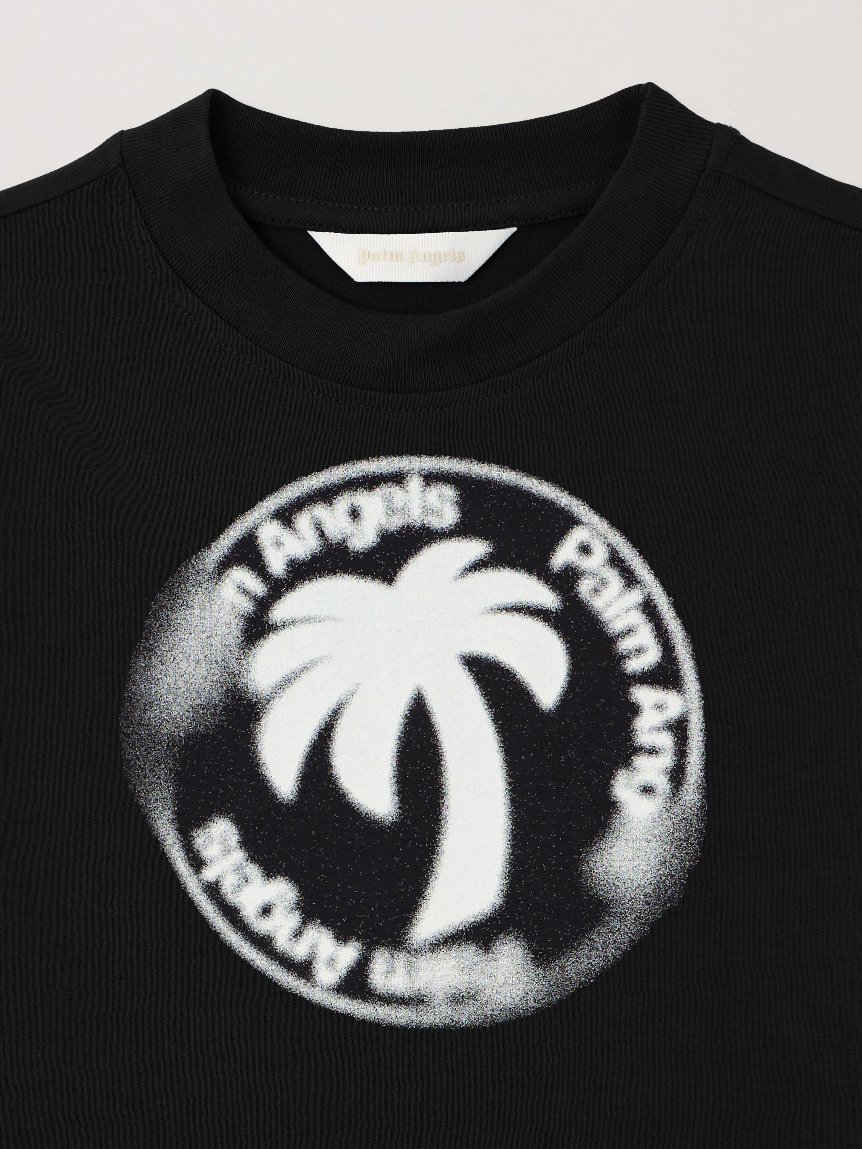 PALM ANGELS Palm Stamp. T-Shirt NERO/BLACK PBAA003S26JER003