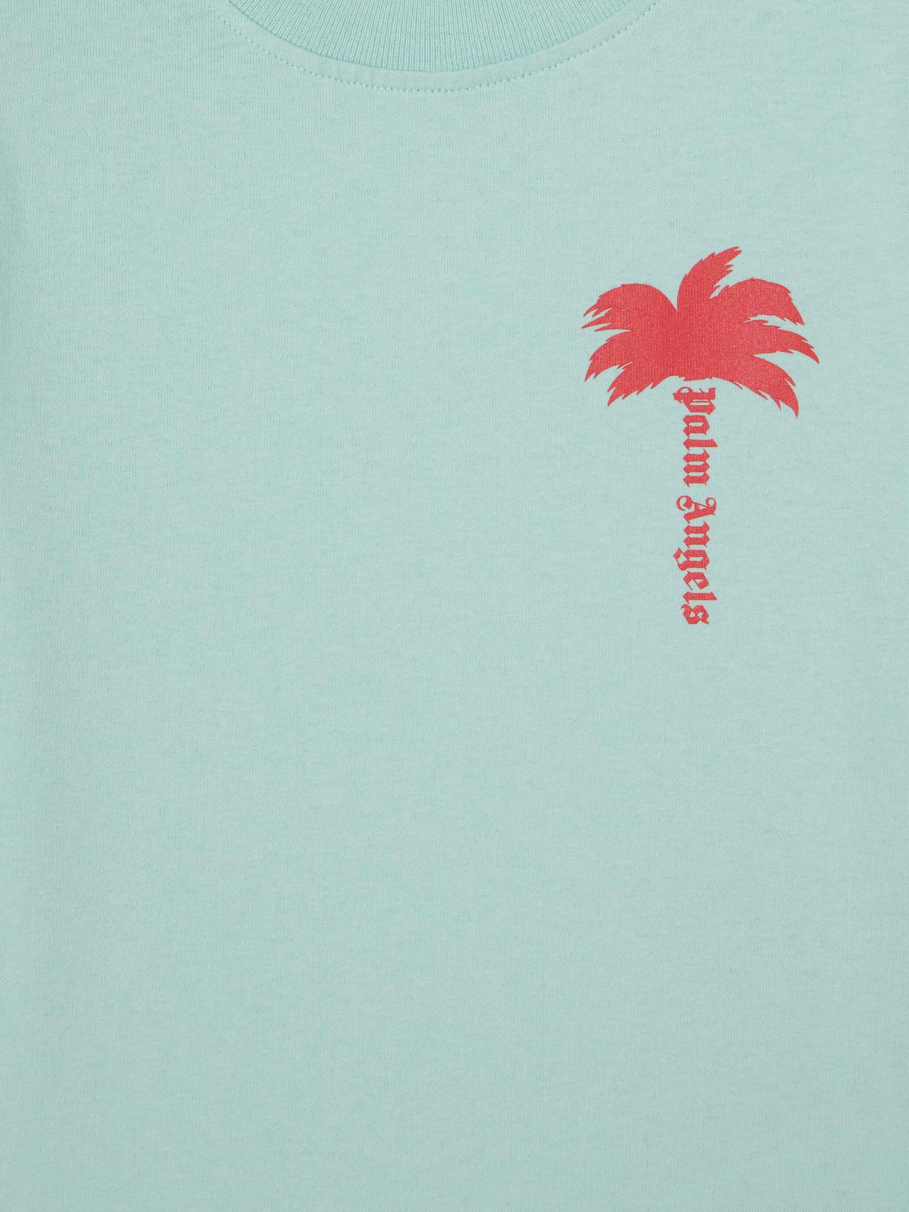 PALM ANGELS  The Palm T-Shirt MINT CHERRY PGAA002S25JER001