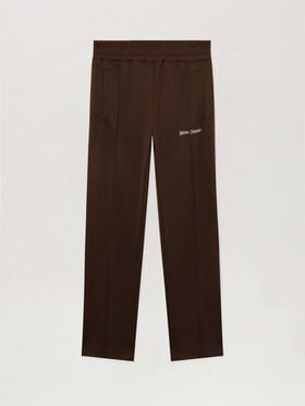 PALM ANGELS Classic Logo Track Pants BROWN - OFF WHITE PAMCJ02F26FB01