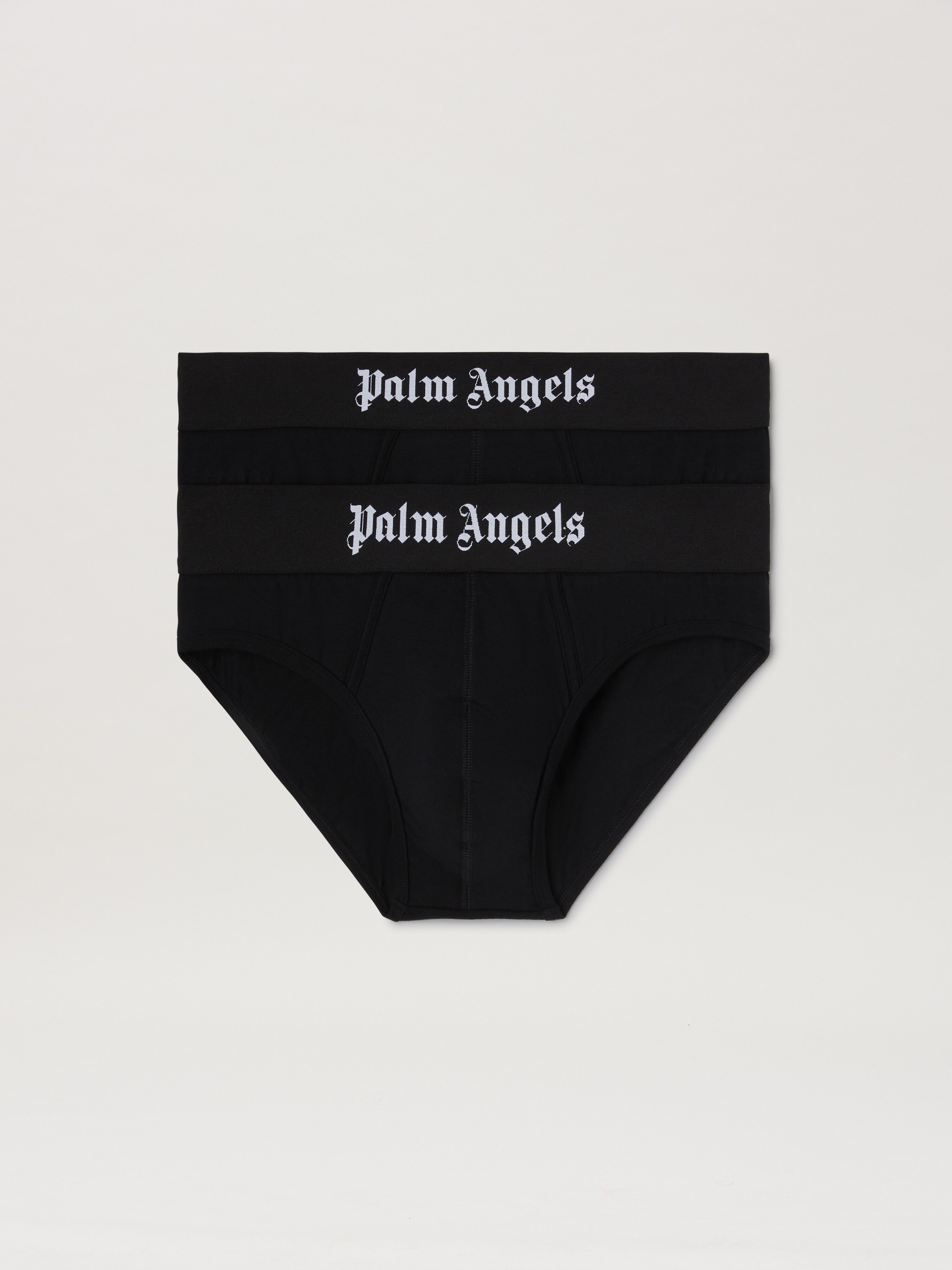 PALM ANGELS  Logo band bipack slip BLACK - BLACK PMUF002S25FAB001
