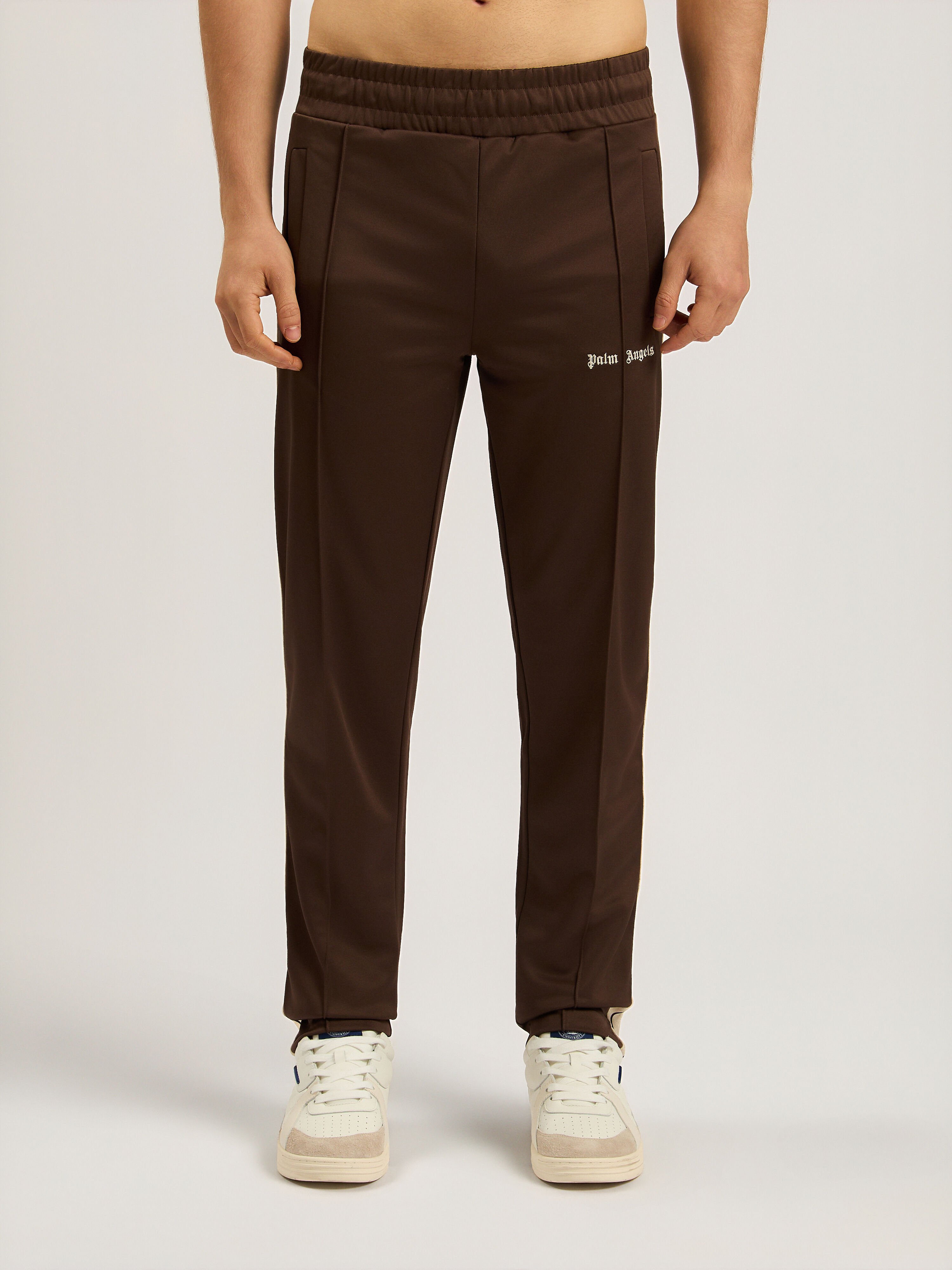 Classic Logo Track Pants PALM ANGELS Classic Logo Track Pants BROWN - OFF WHITE PAMCJ02F26FB01