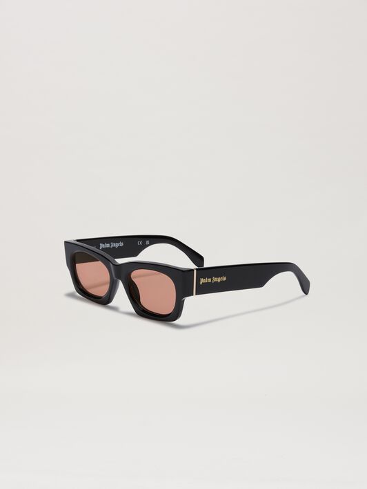 PALM ANGELS  Boodie sunglasses BLACK - PEACH ORANGE PERI089C99PLA001