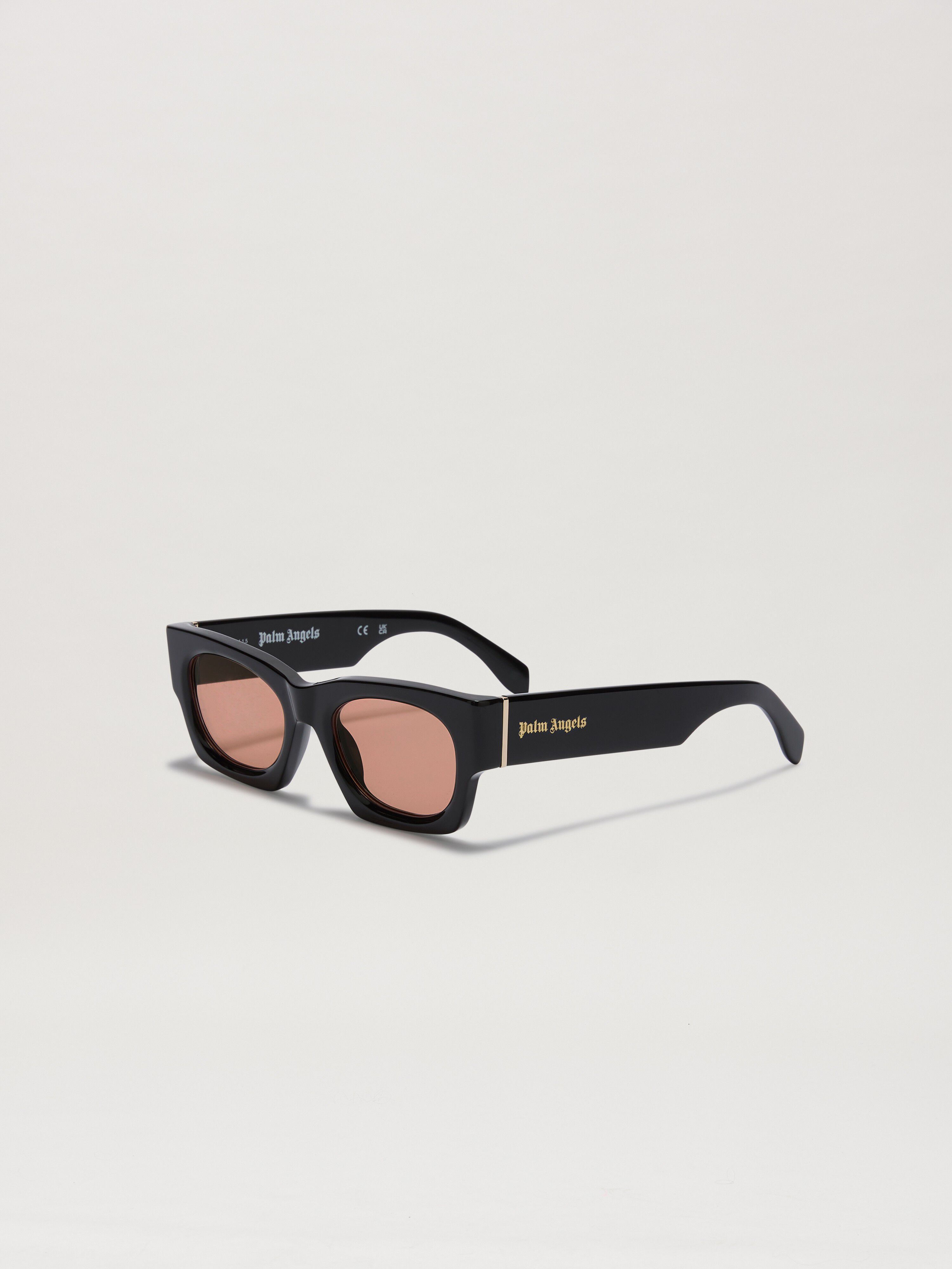 PALM ANGELS  Boodie sunglasses BLACK - PEACH ORANGE PERI089C99PLA001