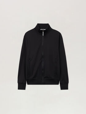 PALM ANGELS Curved Logo Track Jacket BLACK OFF WHITE PMBD089S26FAB001