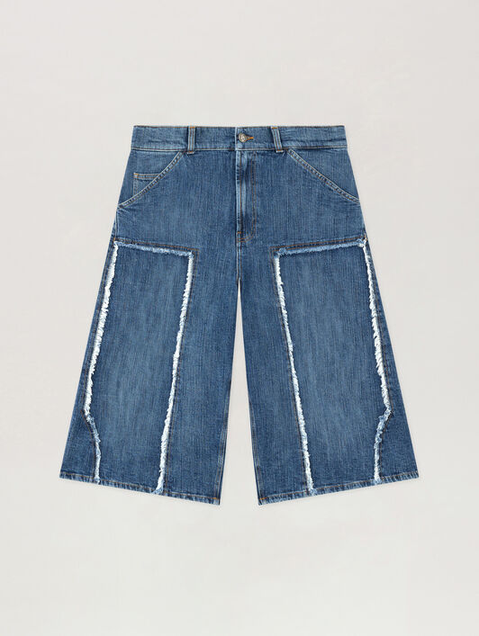 PALM ANGELS Curved Logo Skater Shorts MEDIUM BLUE MEDIUM BLUE PMYC00AS26DEN002