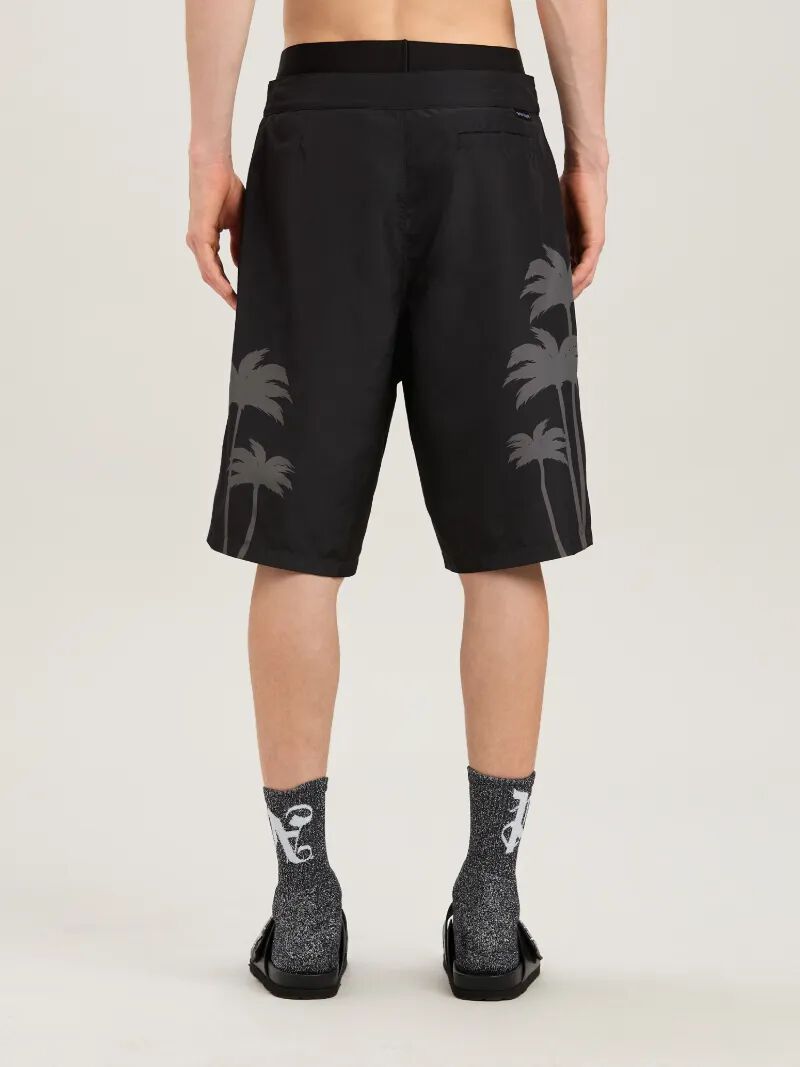 PALM ANGELS  PALMS SWIMSHORTS BLACK - BLACK PMFD017S25FAB003