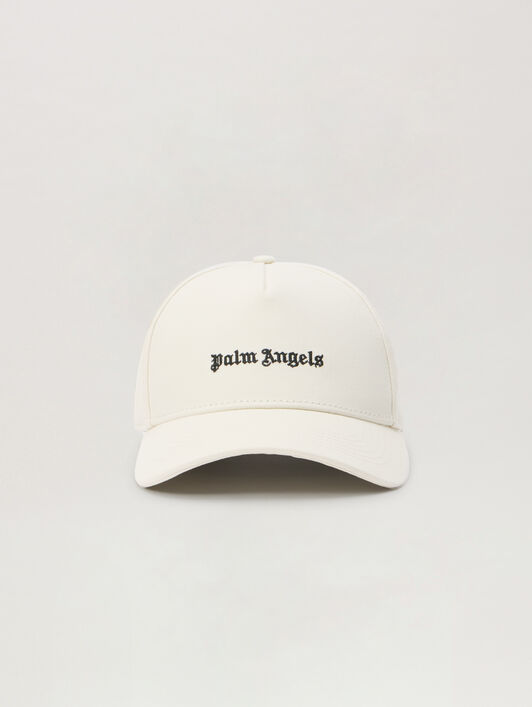 PALM ANGELS Classic Logo Cap OFF WHITE BLACK PWLB032S26FAB001