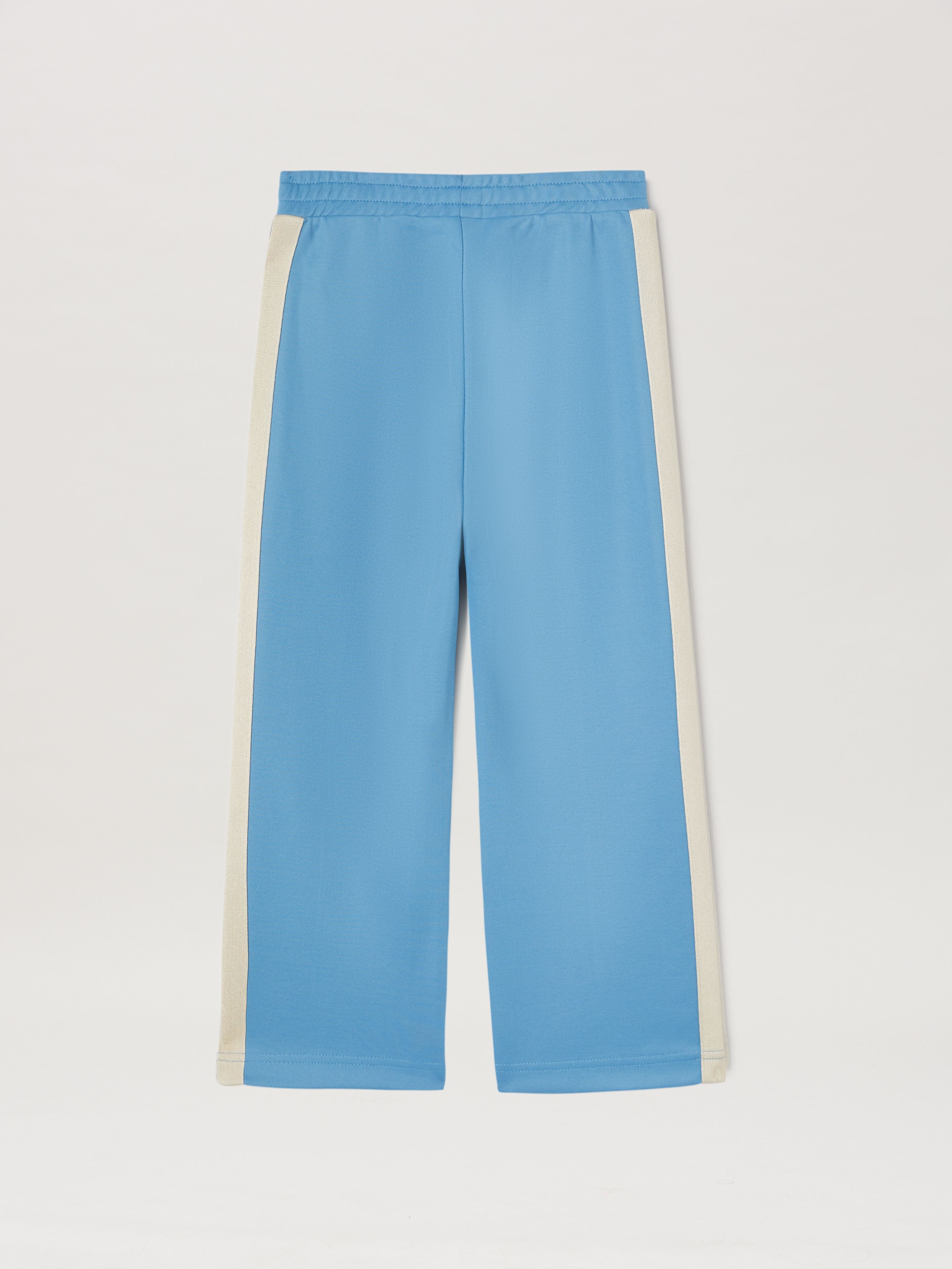 PALM ANGELS Track pants AZZURRO POLVERE OFF WHITE PBCJ002C99FAB003