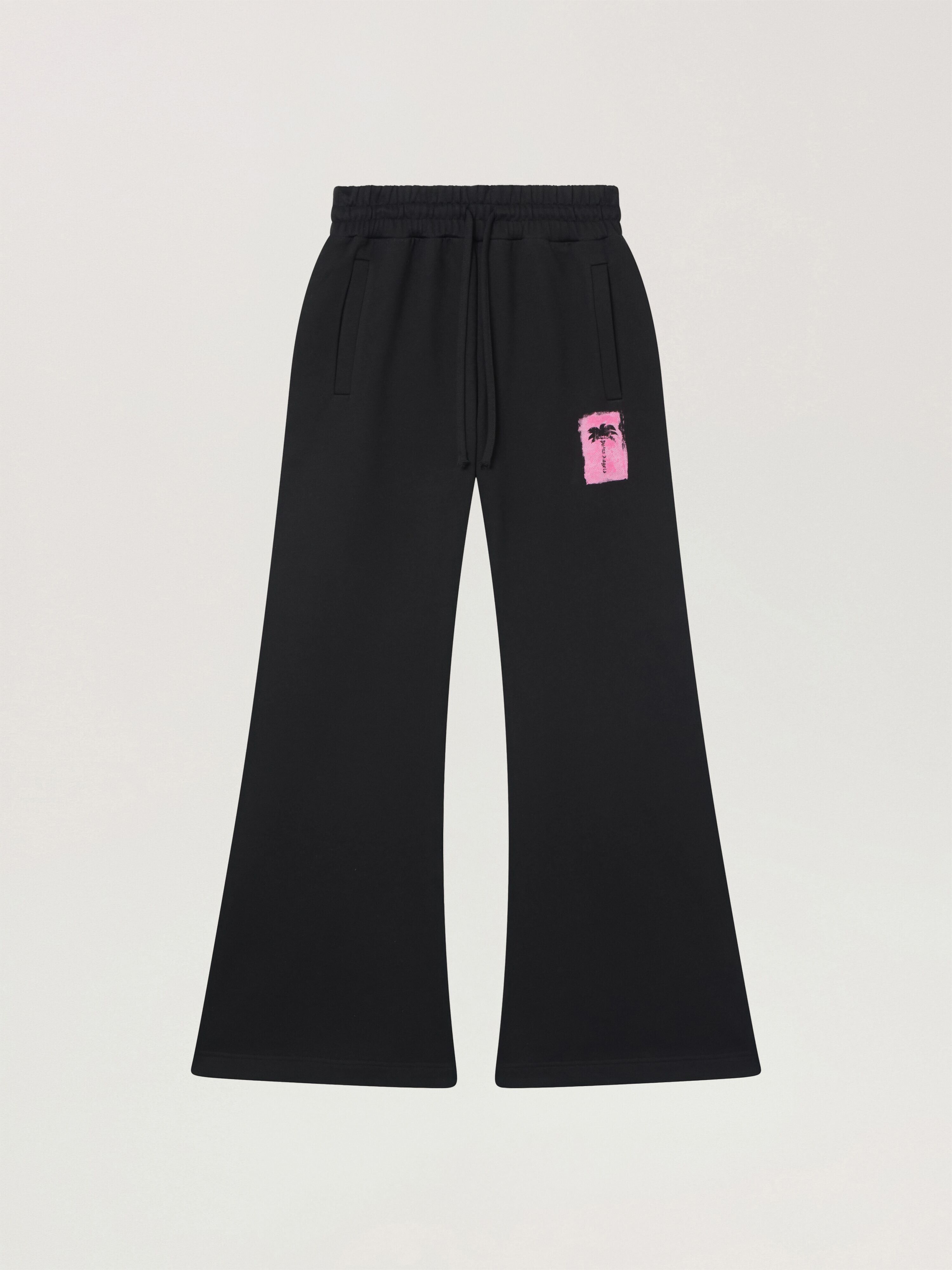 Brushed Palm Tree Sweatpants PALM ANGELS Brushed Palm Tree Sweatpants BLACK - PINK PAWCH02W26FL03