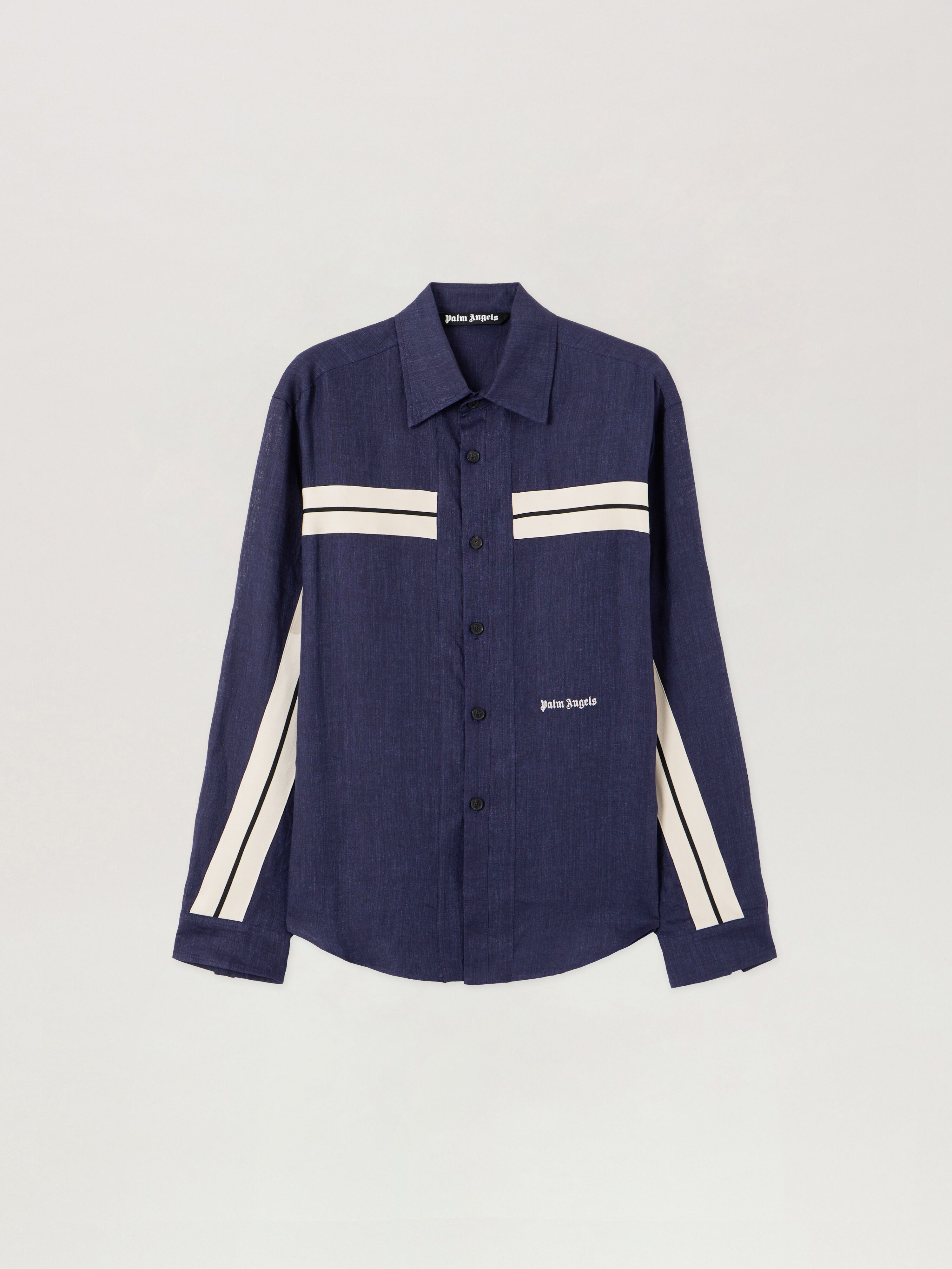 PALM ANGELS Classic Logo Trackshirt NAVY BLUE OFF WHITE PMGE04JS26FAB001