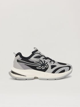 PALM ANGELS Palm Runner Sneakers BLACK GREY PMIA10TS26LEA001