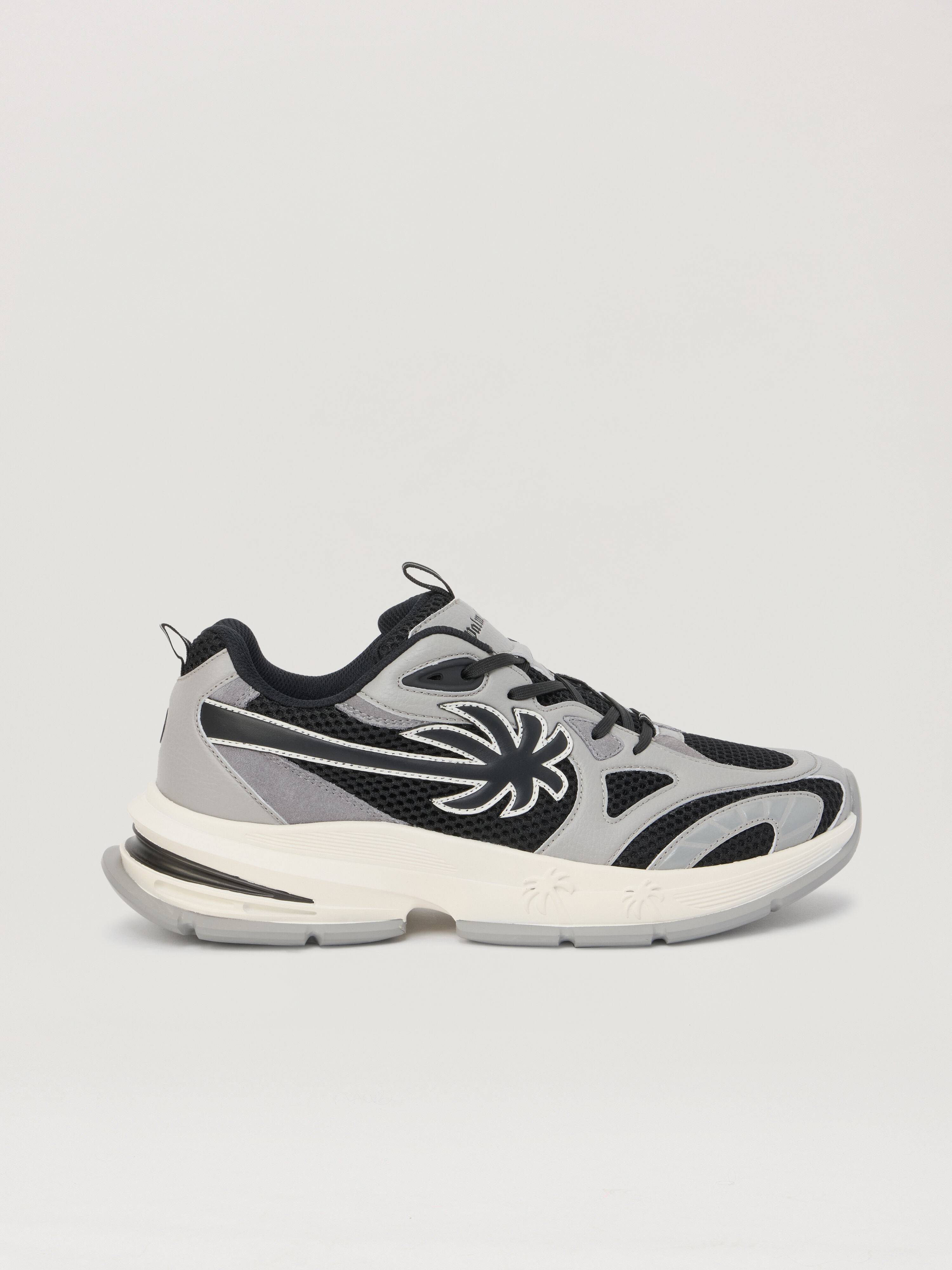 PALM ANGELS Palm Runner Sneakers BLACK GREY PMIA10TS26LEA001