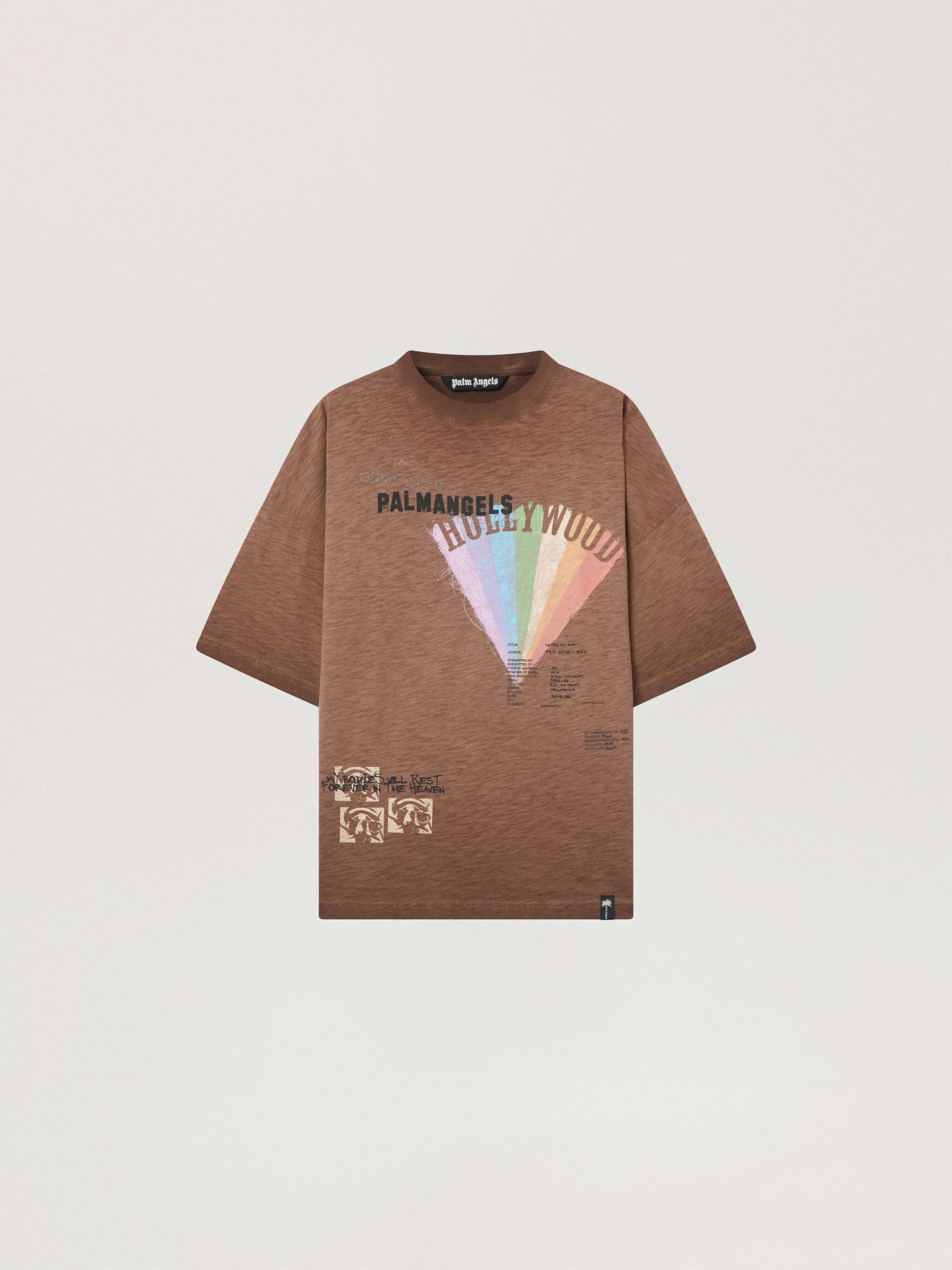 Neon Boulevard Loose T-Shirt PALM ANGELS Neon Boulevard Loose T-Shirt BROWN - MULTICOLOR PAMAA03W26JR08