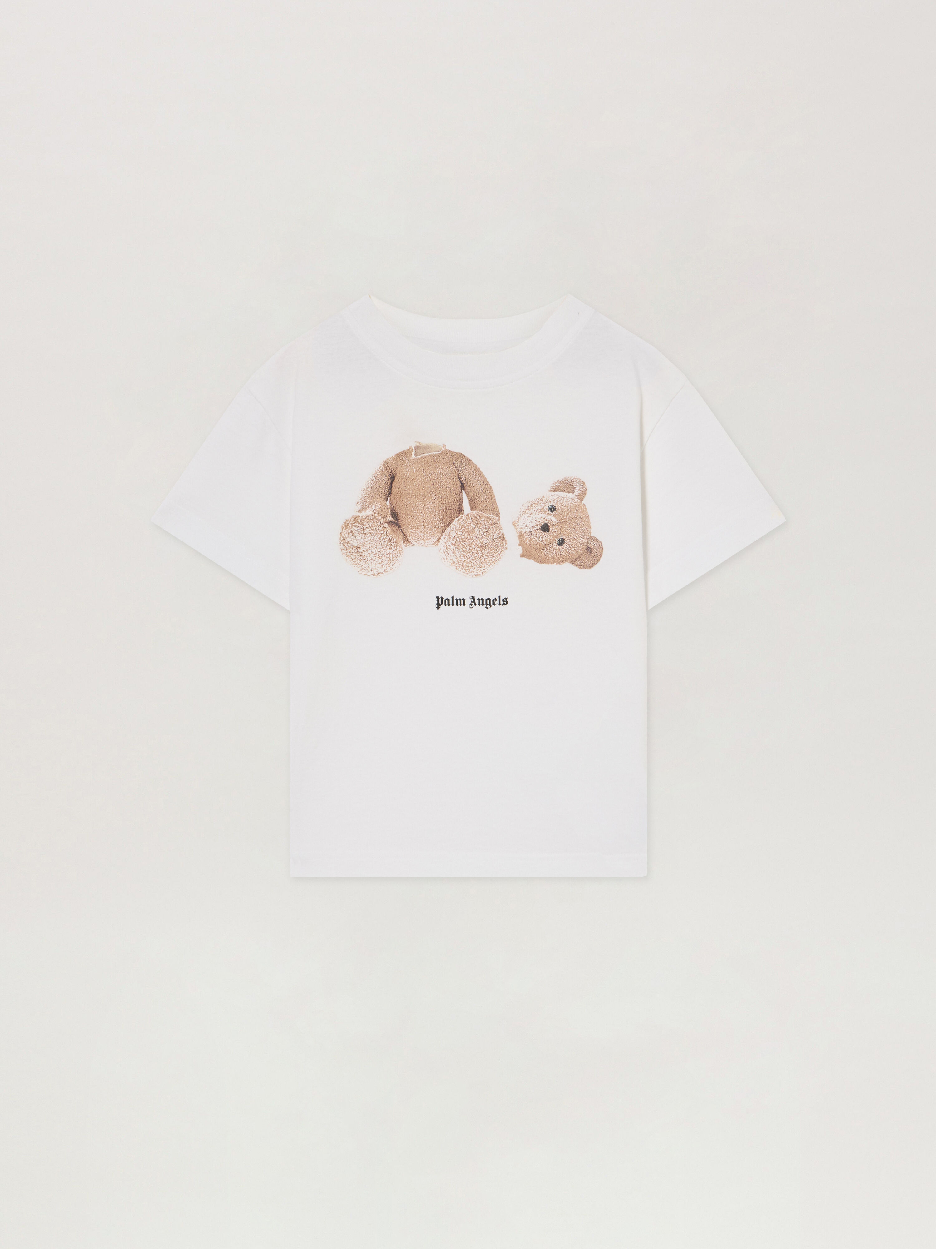 PALM ANGELS PALM ANGELS BEAR T-SHIRT S/S WHITE BROWN PGAA002C99JER003