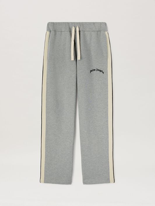 PALM ANGELS  Sweathose mit ikonischem Streifen GREY MELANGE - BLACK PMCH02BS25FLE001
