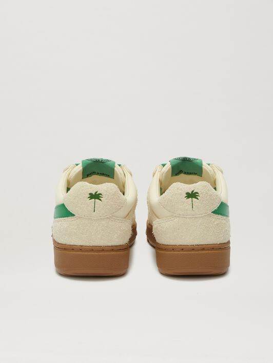 PALM ANGELS  Palm Beach University Sneakers BEIGE - GREEN PBIA015S25FAB001