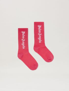 PALM ANGELS  Socks with logo CILIEGIA OFF WHITE PGRA005C99KNI005