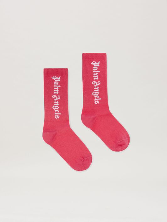 PALM ANGELS  Socken mit Logo CHERRY OFF WHITE PGRA005C99KNI005