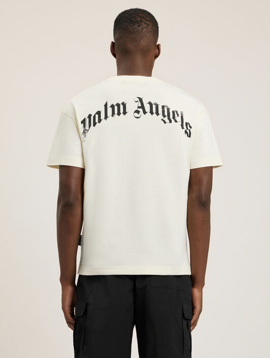 Spray Bear T-Shirt PALM ANGELS Spray Bear T-Shirt OFF White/Black PMAA109T26JER002